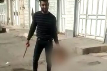 مرد جوان همسر ۱۷ ساله اش را کشت و سر بریده شده او را با خوشحالی در خیابان چرخاند
