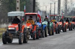 “ایران استوار ، چهل و چهار سال افتخار” رژه ادوات کشاورزی در لنگرود